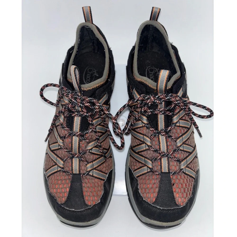 CHACO Outcross‎ Evo 2 Water Shoe Mens Black Orange Hiking Camping Lace Up 9.5
